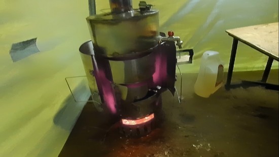 засветилась печь