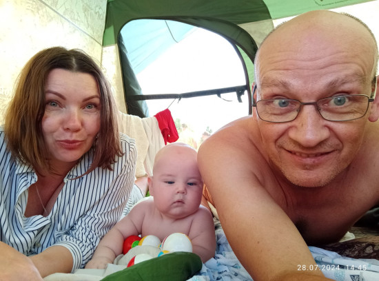 Мы с внуком Григорием.