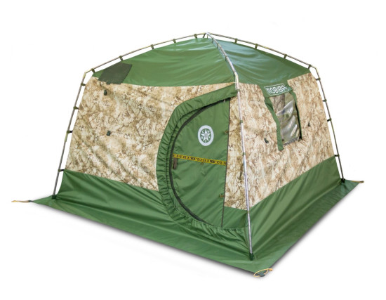 Мобильная баня-палатка МОБИБА МБ-33. Расцветка - "Фирменный камуфляж"