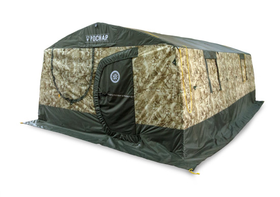 Всесезонная армейская баня-палатка РОСНАР Р-636 М2. Расцветка "Фирменный камуфляж"