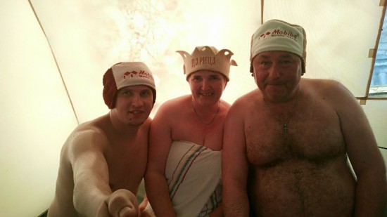 Батя (тестяга) с женой и я